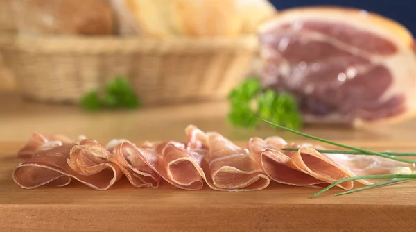 Thin Ham Slices — Stock Photo, Image