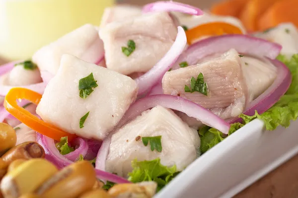 秘鲁样式腌鱼 — 图库照片