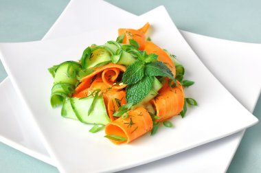 Zucchini salad with carrots clipart