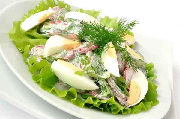Salad with egg — Stock Photo, Image