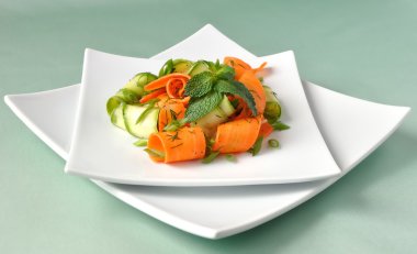 Zucchini salad with carrots clipart