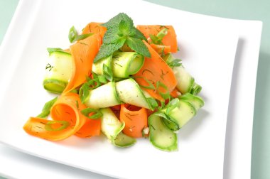 Zucchini salad with carrots clipart