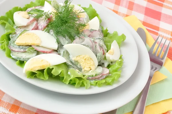 Salada com ovo — Fotografia de Stock