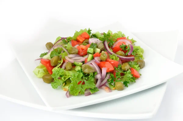 Vegetable salad with capers — Stock Photo, Image