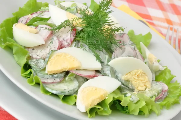Салат с яйцом — стоковое фото