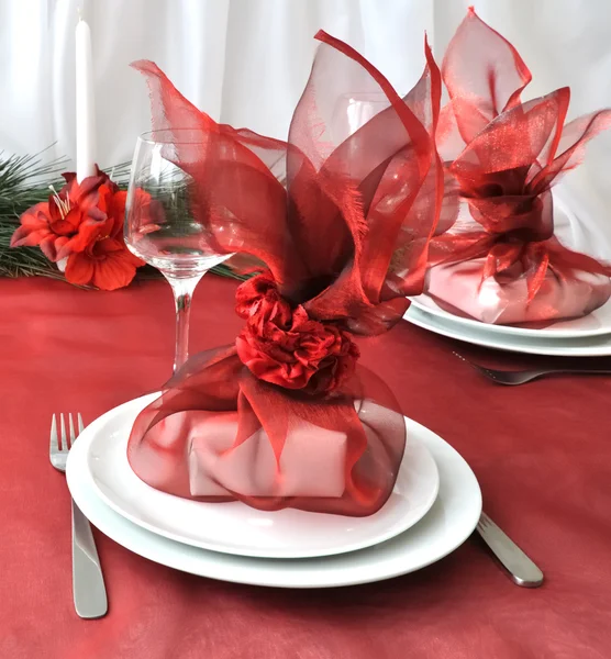 New Year or Christmas table close-up — Stock Photo, Image
