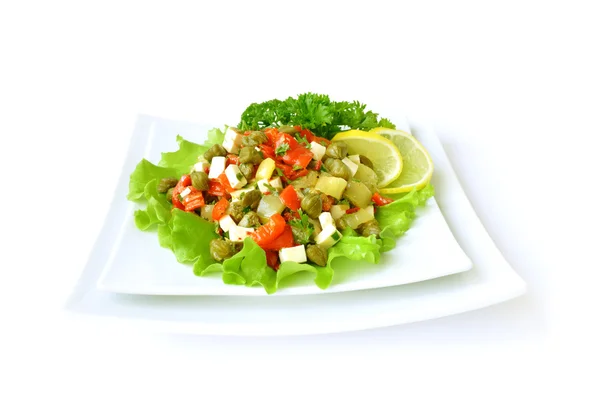 Salad with peppers and capers — Stock Photo, Image