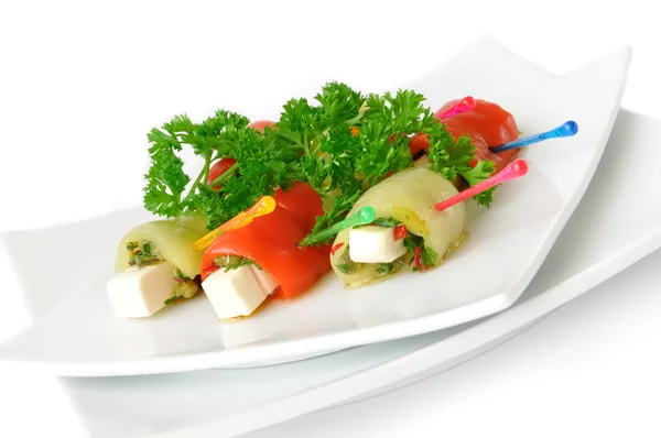Salat mit Paprika und Kapern — Stockfoto