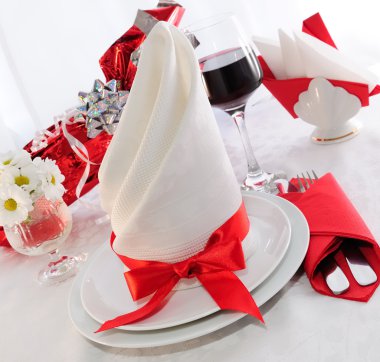 Serving holiday table clipart