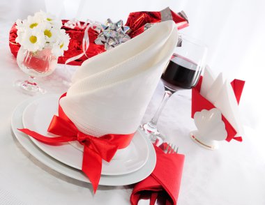 Serving holiday table clipart