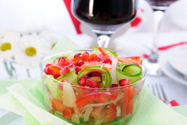 Fruit and vegetable salad clipart
