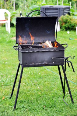 Brazier with fire clipart