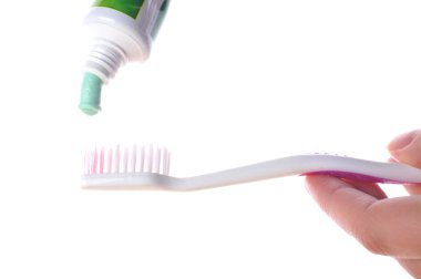 beyaz izole renk diş fırçası