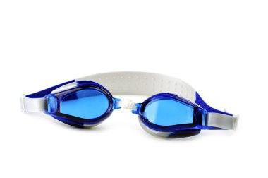 Blue swim goggles clipart