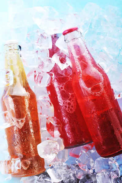 Bottiglie con bevanda — Foto Stock