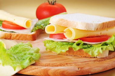 Fresh and tasty sandwich clipart