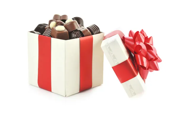 Chocolate diferente na caixa — Fotografia de Stock