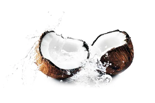 Popraskané kokos šplouchání — Stock fotografie