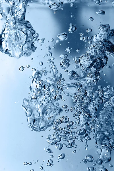 Burbujas Agua Azul Cerca —  Fotos de Stock