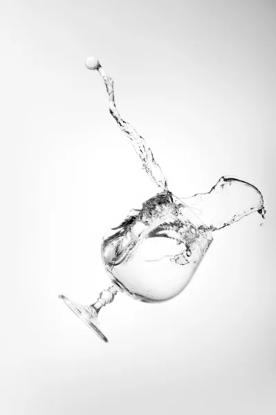 Agua Pura Salpicando Vidrio — Foto de Stock