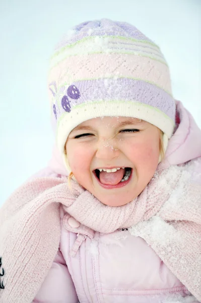 Little Girl Winter Parka Portrait — Stock Photo, Image