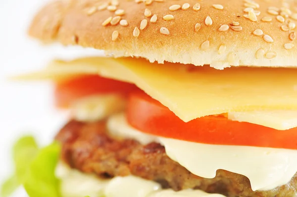 Гамбургер с котлетой — стоковое фото