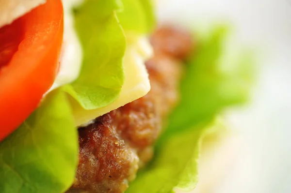 Hamburger con cotoletta — Foto Stock