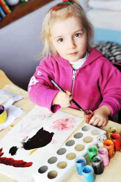 Flickan ritning Royaltyfria Stockbilder