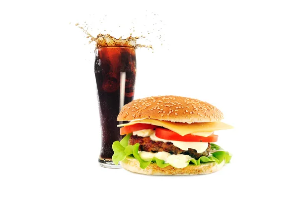 Hamburger s řízek — Stock fotografie