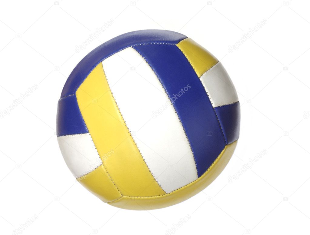 Color volleyball ball isolated on white — Stock Photo © iDyMax #4484716