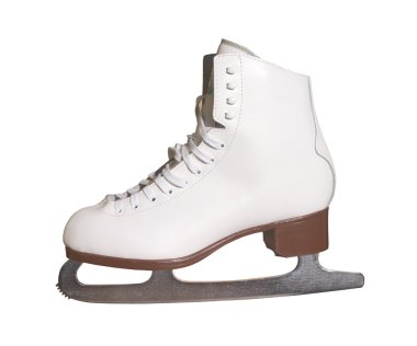 One Ice-skate isolated on white clipart