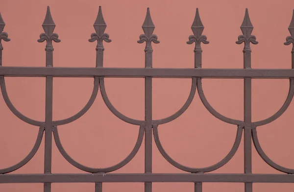 Dekoratif keskin bronz çit izole kahverengi üzerine — Stok fotoğraf
