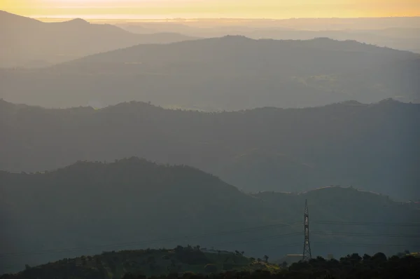 stock image Haze hills landscape