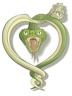 Snake love clipart