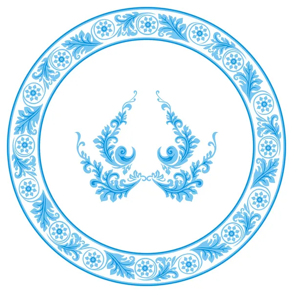 Patrón Circular Estilo Ruso Tradicional — Archivo Imágenes Vectoriales