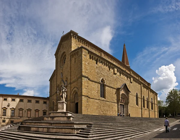 O Arezzo Duomo, Catedral de São Donato, Toscana, Itália — Fotografia de Stock