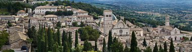 Panoramic view of Assisi, Italy clipart