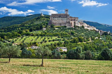 View of Assisi old city, Umbria, Italy clipart