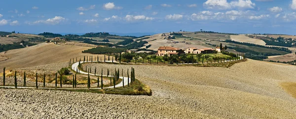 Toskańskie krajobrazu wiejskiego, Toskania, Włochy — Zdjęcie stockowe