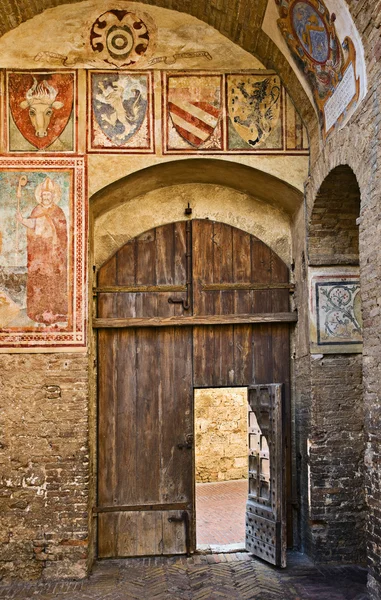San Gimignano centro storico, Toscana, Italia — Foto Stock