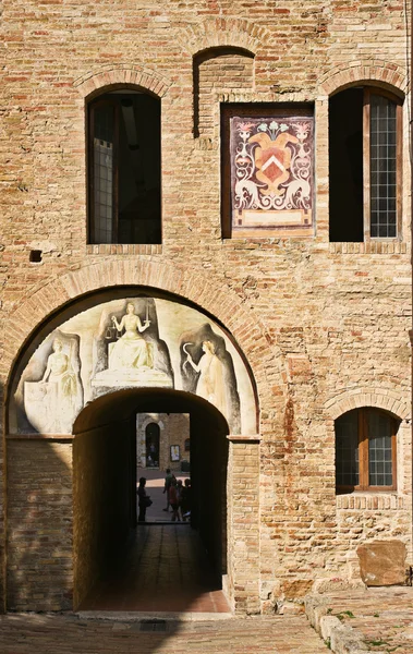 San Gimignano centro storico, Toscana, Italia — Foto Stock