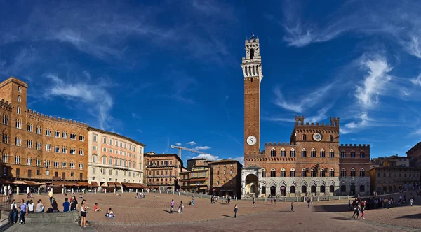 Piazza del Campo, Siena, Toskánsko, Itálie — Stock fotografie