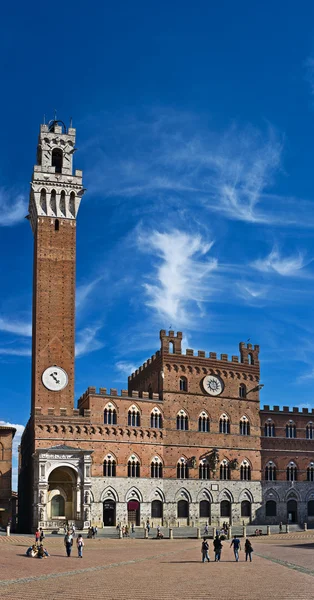 Piazza del Campo, Siena, Toskana, İtalya — Stok fotoğraf