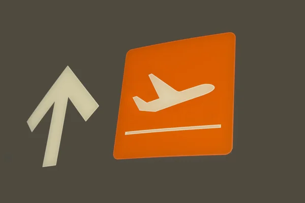 Σημάδι αναχώρηση πτήσεων στο αεροδρόμιο. — Φωτογραφία Αρχείου