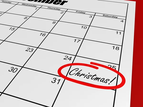 Kalender juldagen — Stockfoto