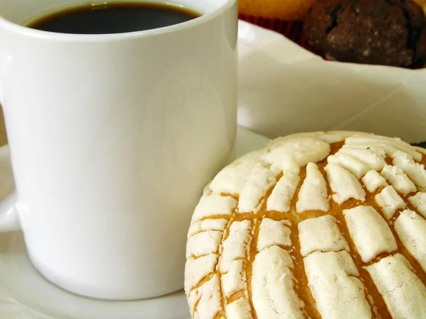 咖啡与面包店 — 图库照片