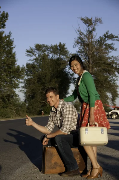 stock image Young mixed race couple