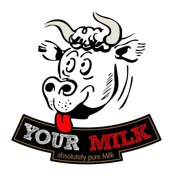 Melk etiket — Stockvector