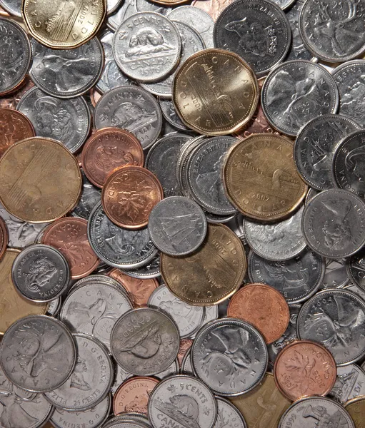 Canadian Coins — Stock Photo, Image