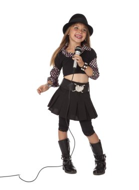 Stylish Child Singer clipart